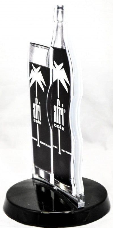 1 Afri Cola soft drink card holder Cola, menu holder, table display "bottle" new – View 2