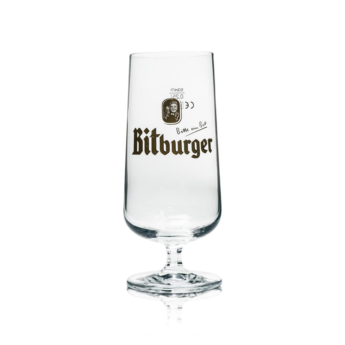 1 Bitburger Beer Glass 0.25l Goblet Tulip Rastal New