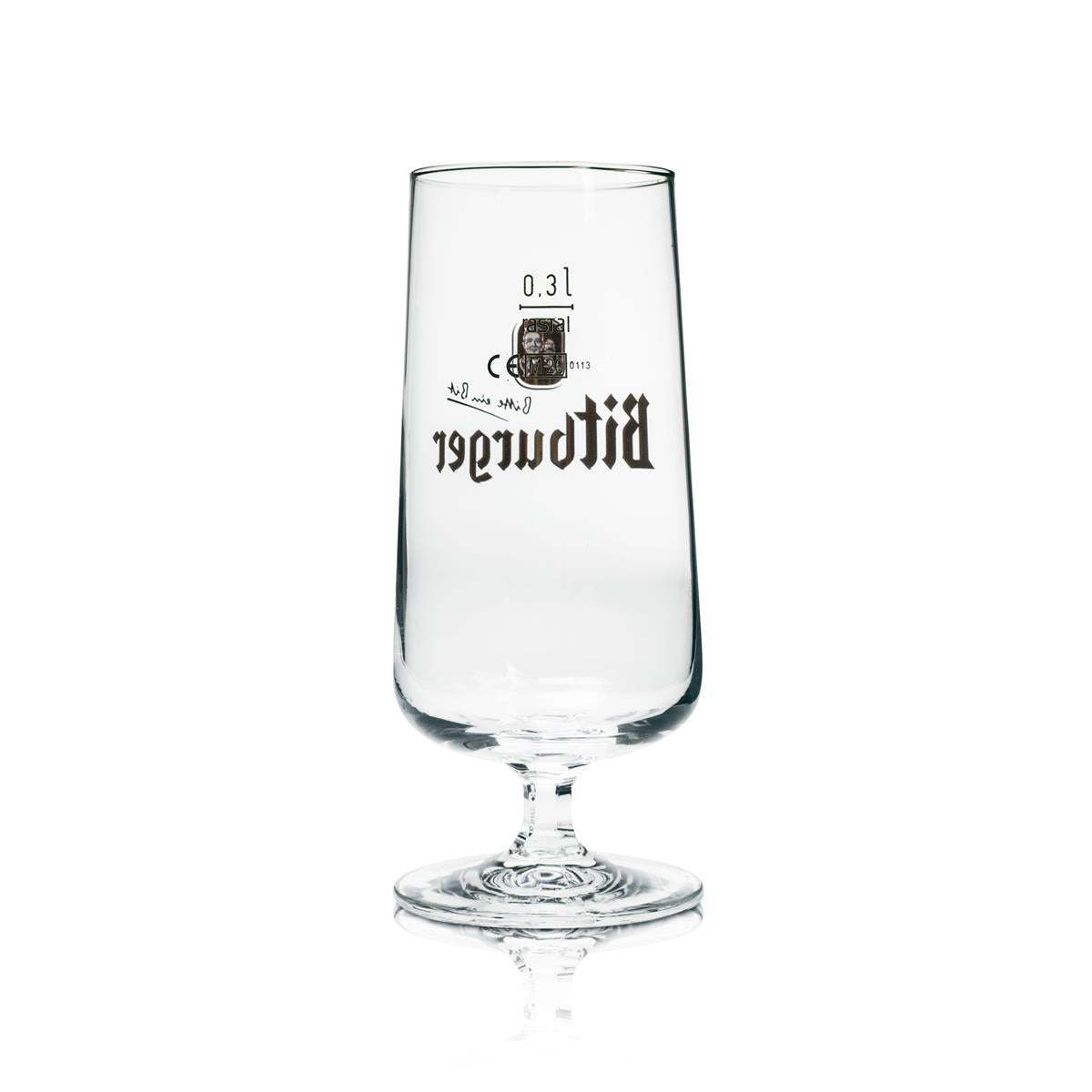 6 Bitburger Beer Glasses, 0.3 L, Rastal Goblet – View 3