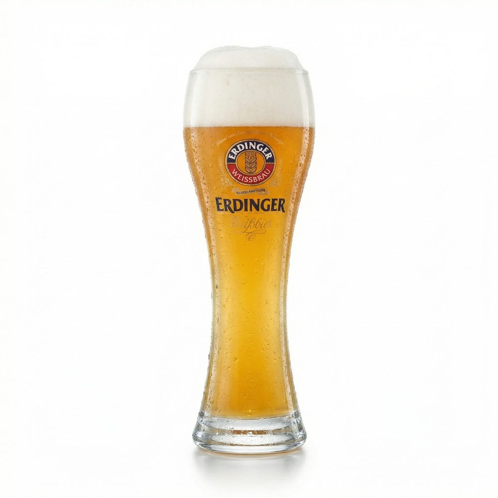 1 Erdinger Weißbräu Beer 0.5l Wheat Beer Glass "Standart" Sahm New