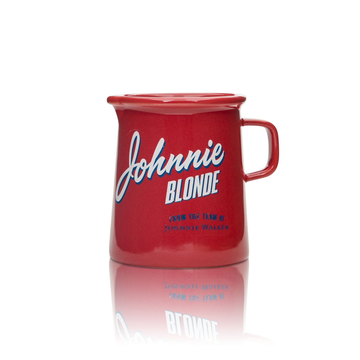 1 Johnnie Walker Whiskey Mug 0.3l RED with handle "Blonde" new
