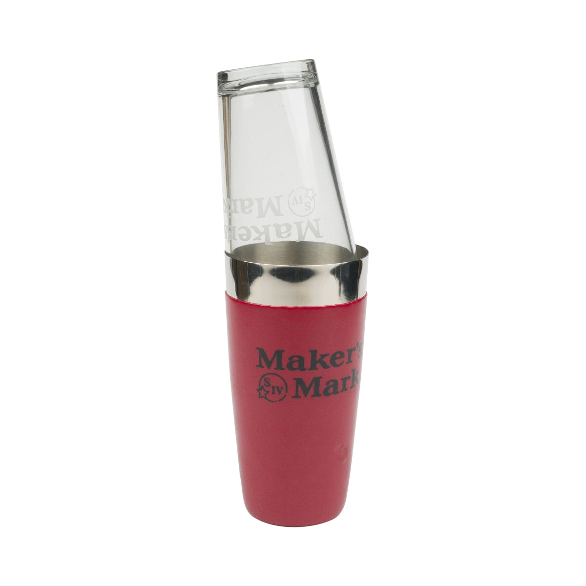 1 Maker's Mark Whiskey Boston Shaker Red Stainless Steel New – View 2
