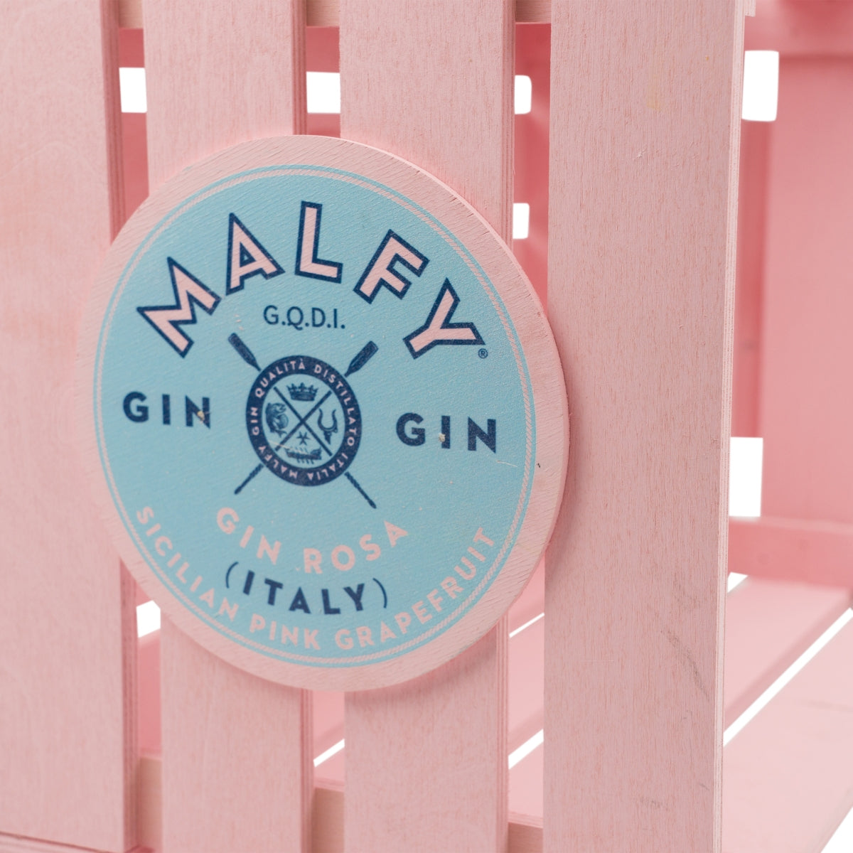 1 Malfy Gin wooden box, pink, 45 x 31 x 26 cm, new – View 4