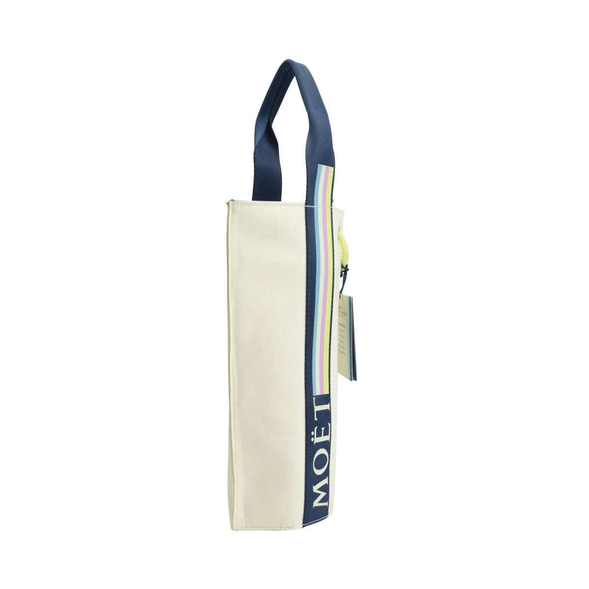 1 Moet Chandon Champagne Cooler Bag Beige/Colorful Logo with Carrying Handle, New – View 3