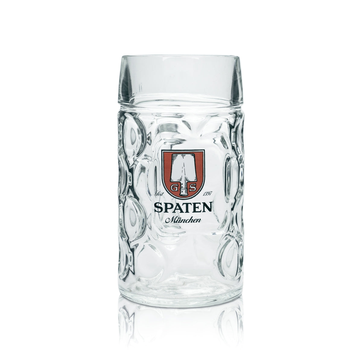 6x Spaten beer mug, 1.0 l, with handle, tankard, Bavarian folk festival, brewery – View 2