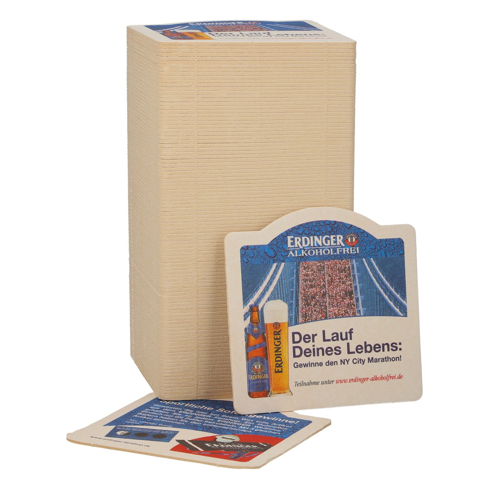 100 Erdinger Weissbräu Beer Coasters, Non-Alcoholic, "Run of Your Life"