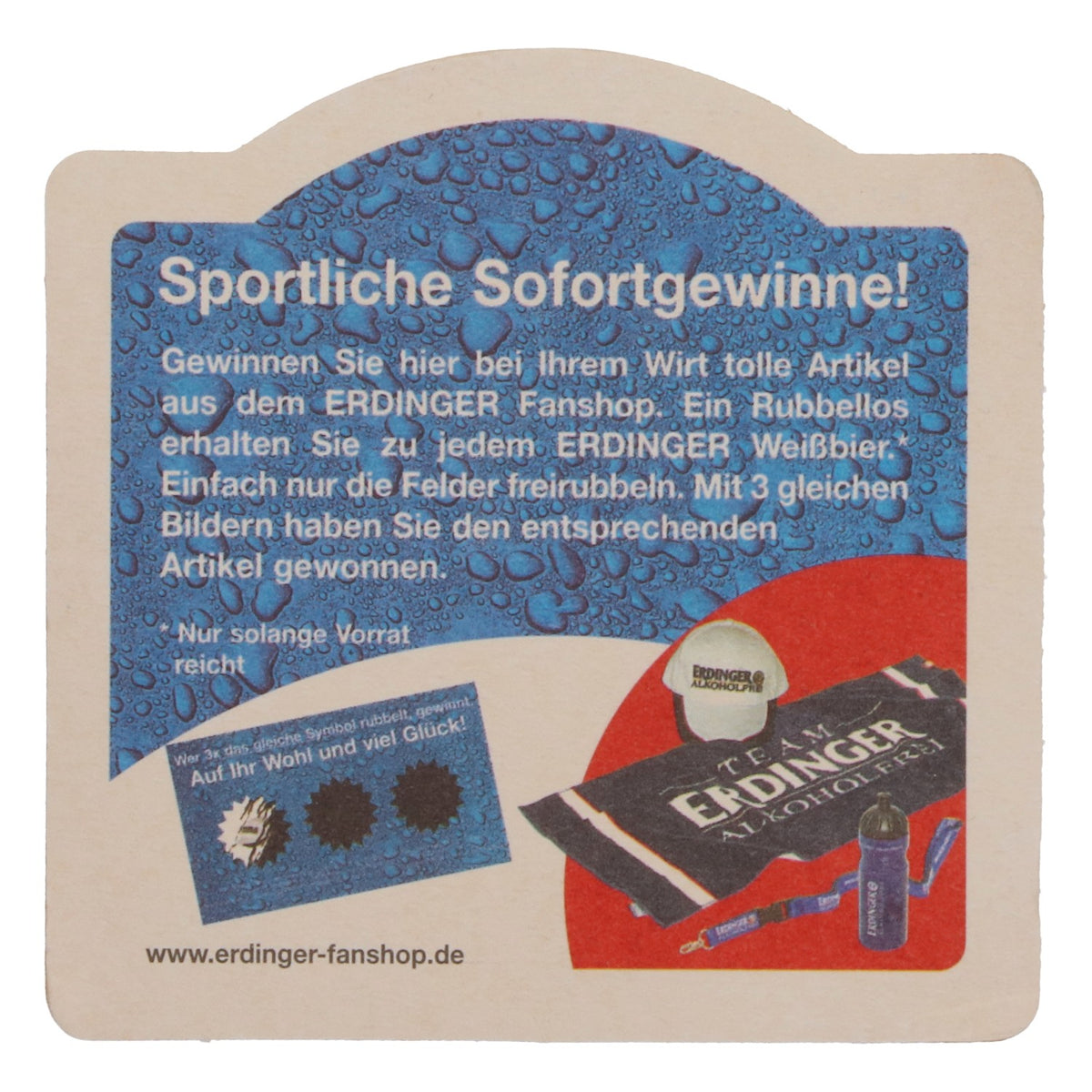100 Erdinger Weissbräu Beer Coasters, Non-Alcoholic, "Run of Your Life" – View 4