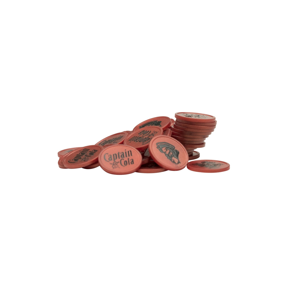 1000x Captain Morgan Rum Chips Captain Cola red