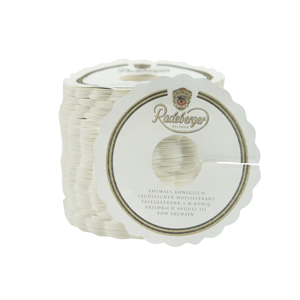 1000x Radeberger beer rosettes, pilsner collar drops, doilies, glasses, catering