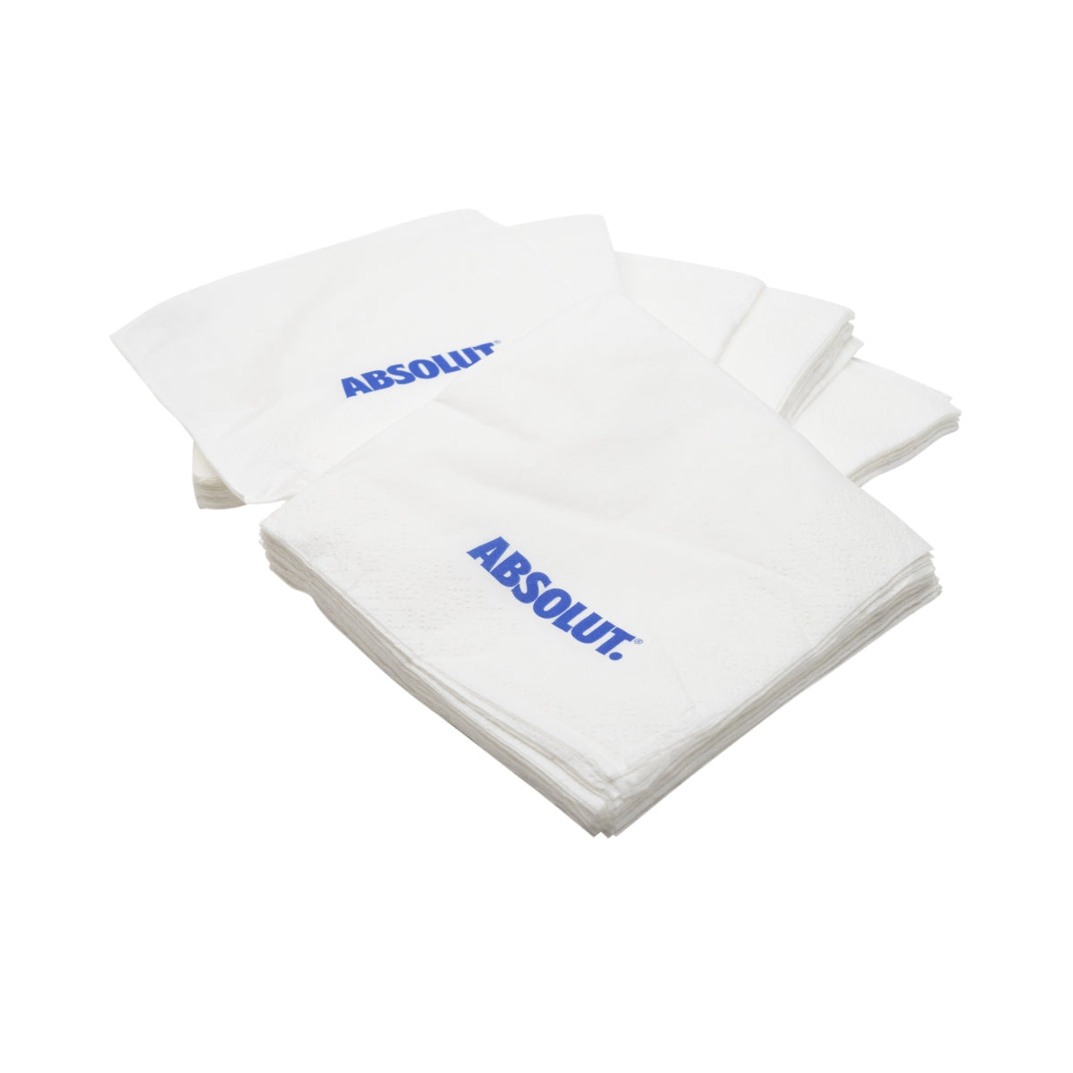 100x Absolut Vodka Napkins White Blue Lettering – View 2
