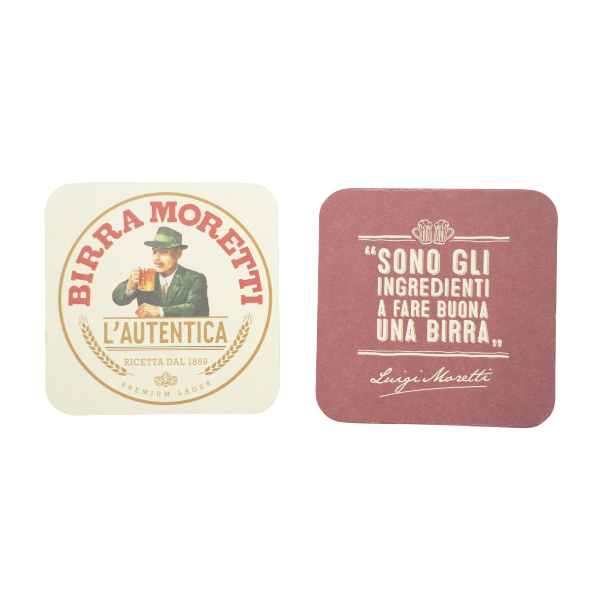 100x Birra Moretti beer coasters, coasters, felt glasses, Italy, beer bar – View 2