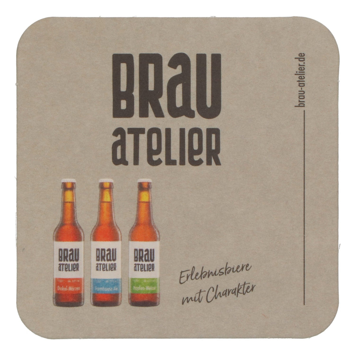 100x Brauatelier Beer Coasters Glass Coasters 9.5x9.5cm – View 3