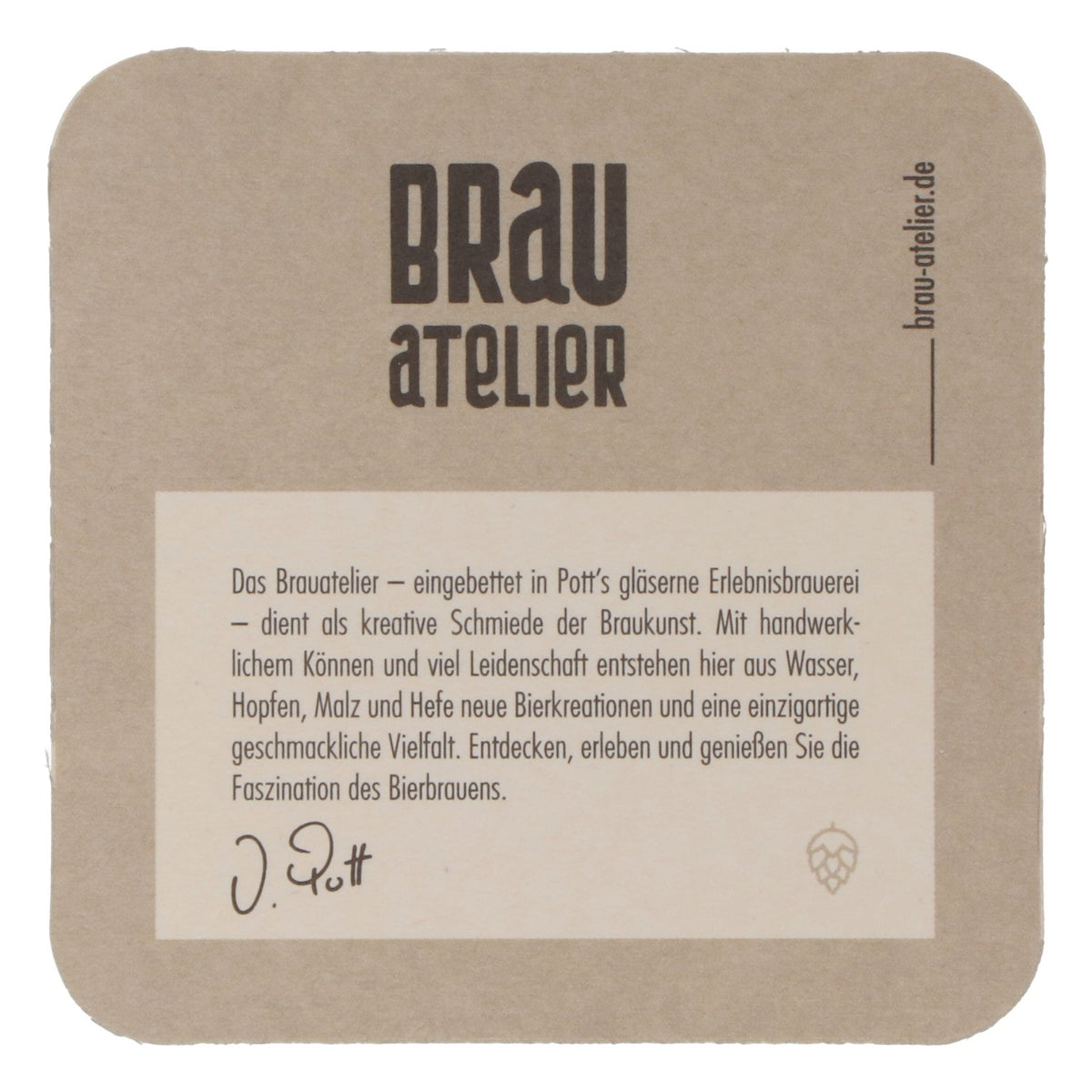 100x Brauatelier Beer Coasters Glass Coasters 9.5x9.5cm – View 4