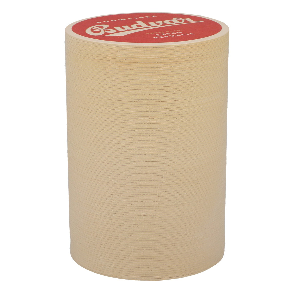 100x Budweiser beer coasters, glass coasters, bar accessories "Budvar" red with white border – View 2