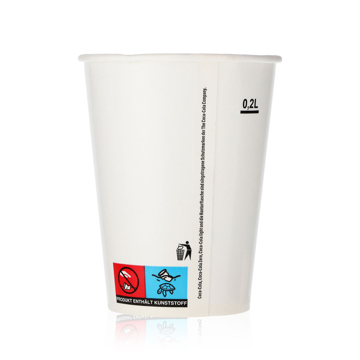 100x Coca Cola soft drink glasses Glass 0.2l cups Paper cups Disposable – View 3