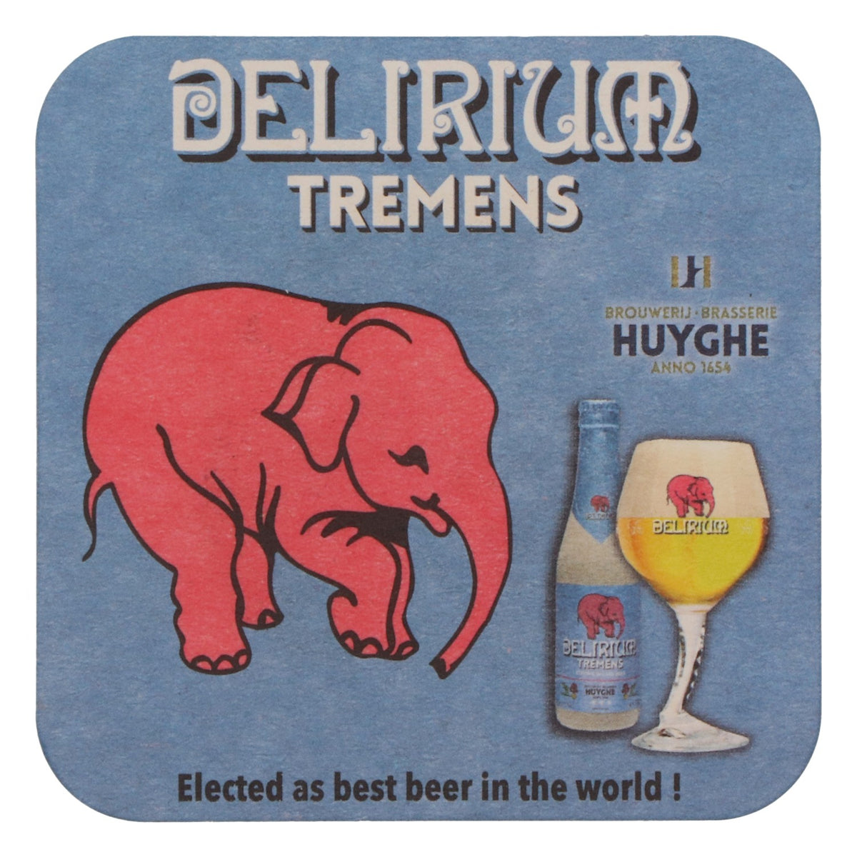 100x Delirium Beer Coasters Glass Coasters Bar Accessories 9x9 cm – View 3