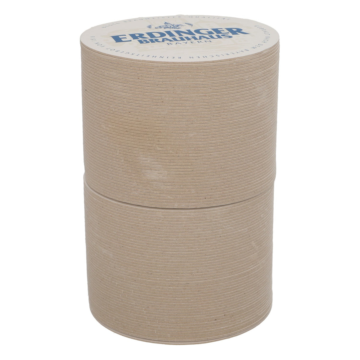 100x Erdinger Weissbräu beer coasters, round, 10.5 cm diameter, white, "Helles" – View 2