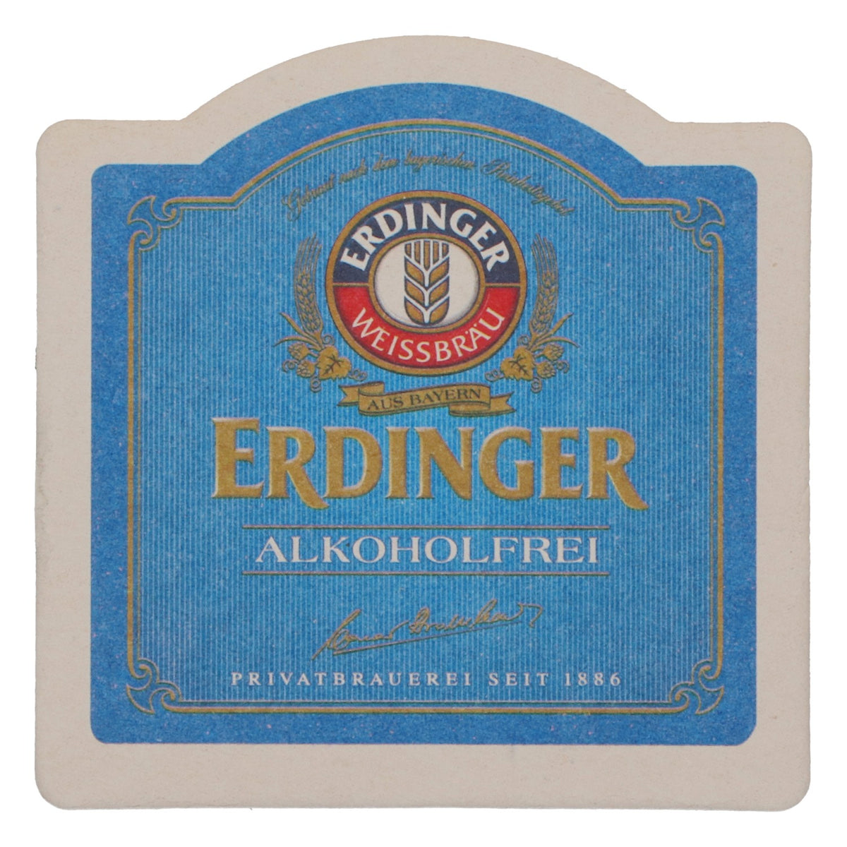 100 Erdinger Weissbräu Beer Coasters, Non-Alcoholic, Blue – View 3