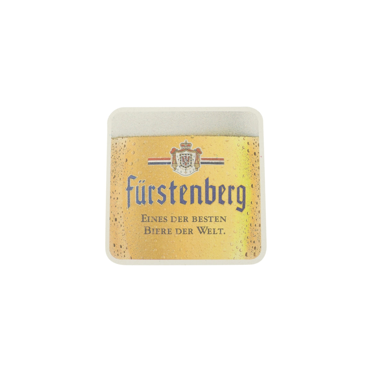 100x Fürstenberg beer coasters, 10x10cm, beer foam, glass beer mats