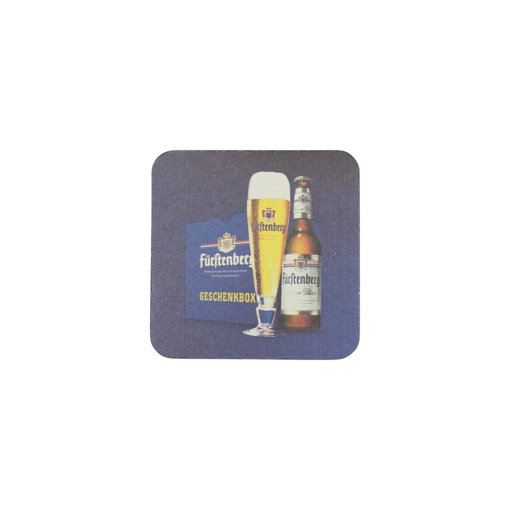 100x Fürstenberg beer coasters, 10x10cm bottle coasters, glass beer mats