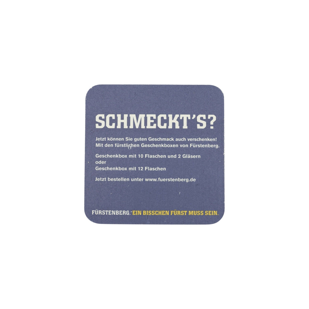100x Fürstenberg beer coasters, 10x10cm bottle coasters, glass beer mats – View 2