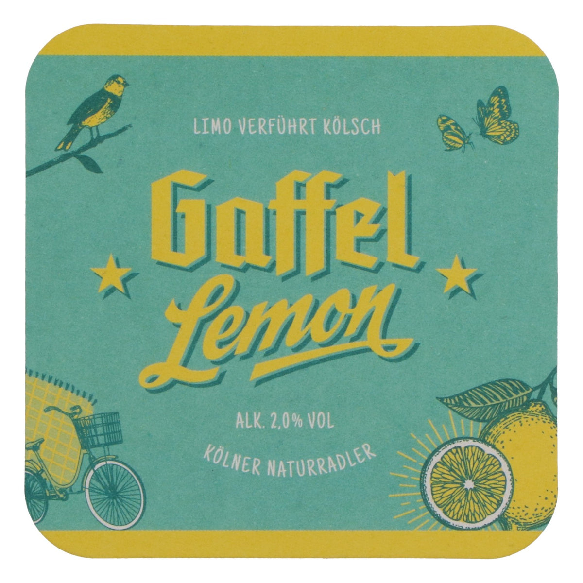 100x Gaffel Beer Coasters Glass Coasters Bar Accessories Lemon – View 3