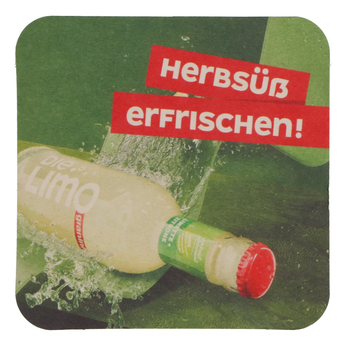 100x Granini Soft Drink Beer Coasters Glass Coasters Bar Accessories "Die Limo" Green – View 3