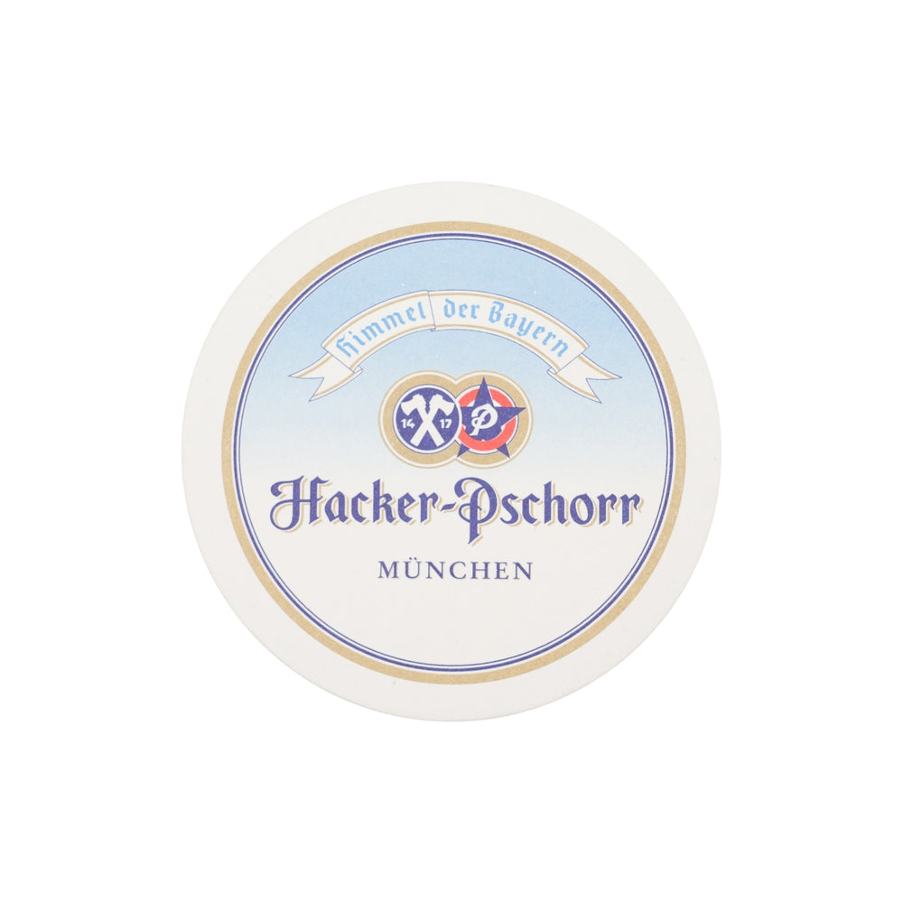 100x Hacker Pschorr beer beer mat 11cm glass coaster Bavarian sky