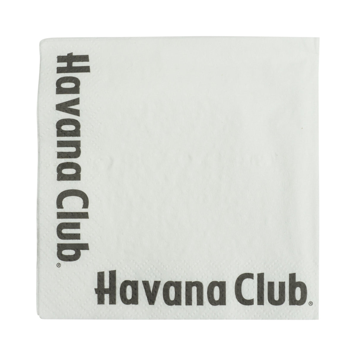100x Havana Club Rum Napkins, white, restaurant coasters, glasses