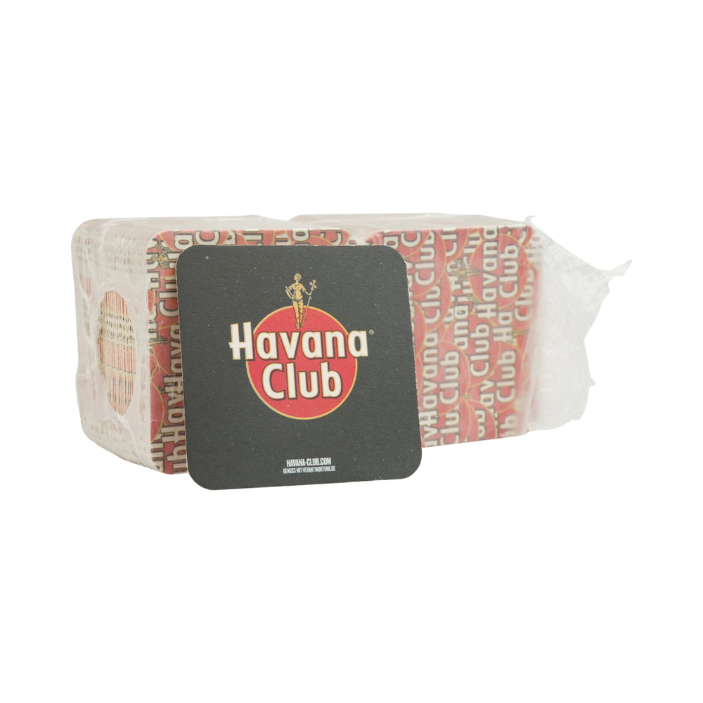 100x Havana Club Rum Coasters Beer Coasters Black 9x9cm red Beer Felt Glass