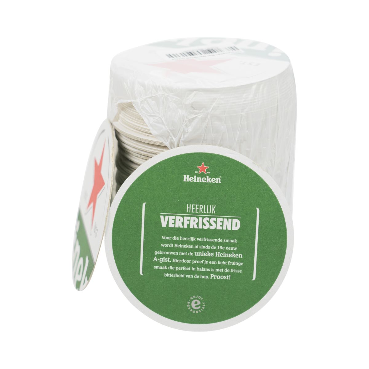100x Heineken beer coasters with drip protection, round, catering accessories – View 2