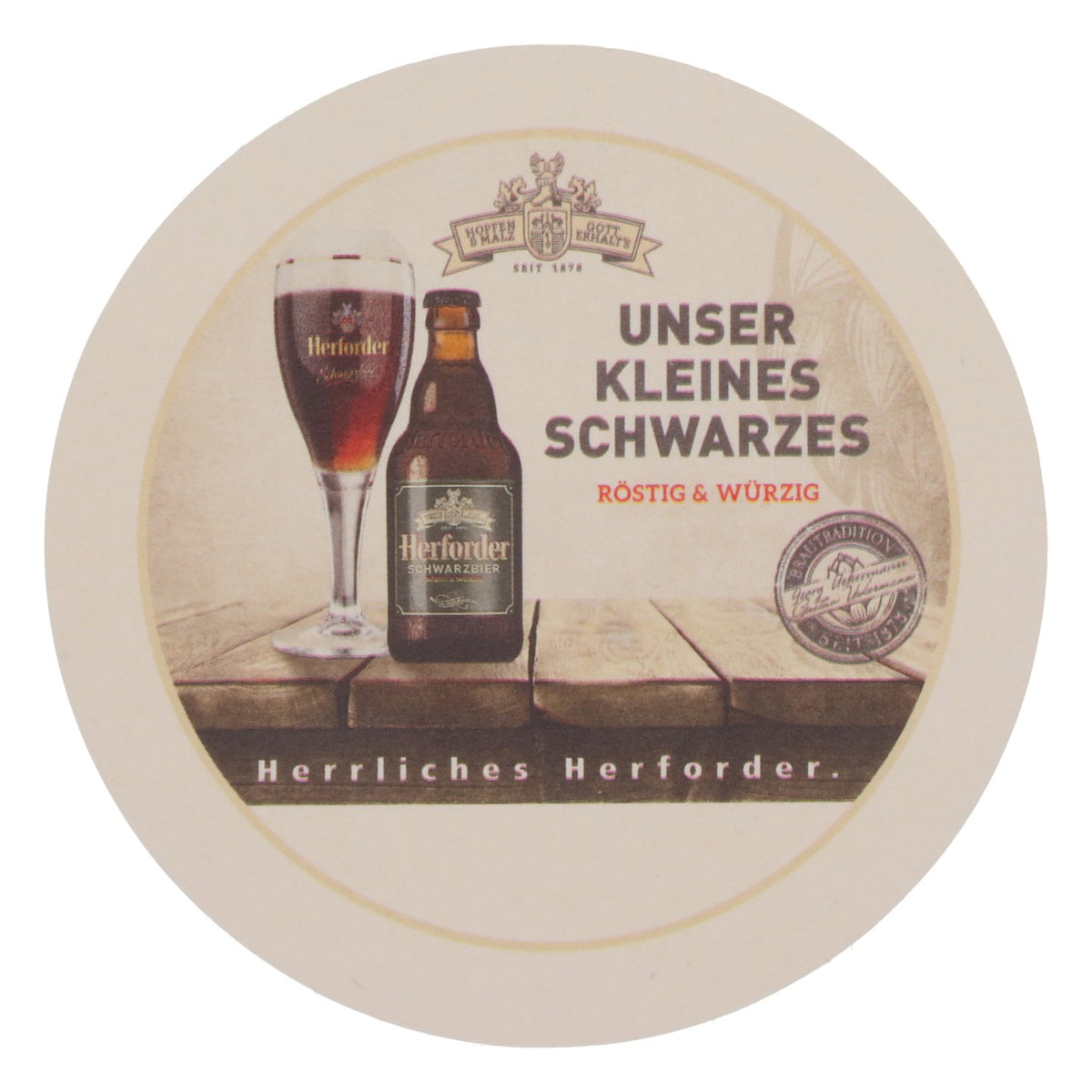 100x Herforder Brewery Beer Coasters Glass Coasters "Our Little Black One" – View 4