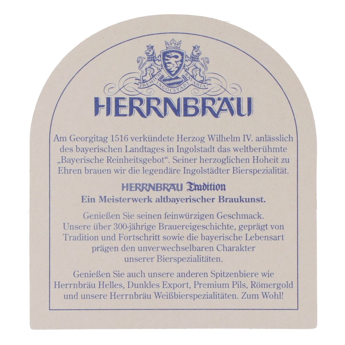 100x Herrnbräu beer coasters Glass coasters "Tradition" – View 4