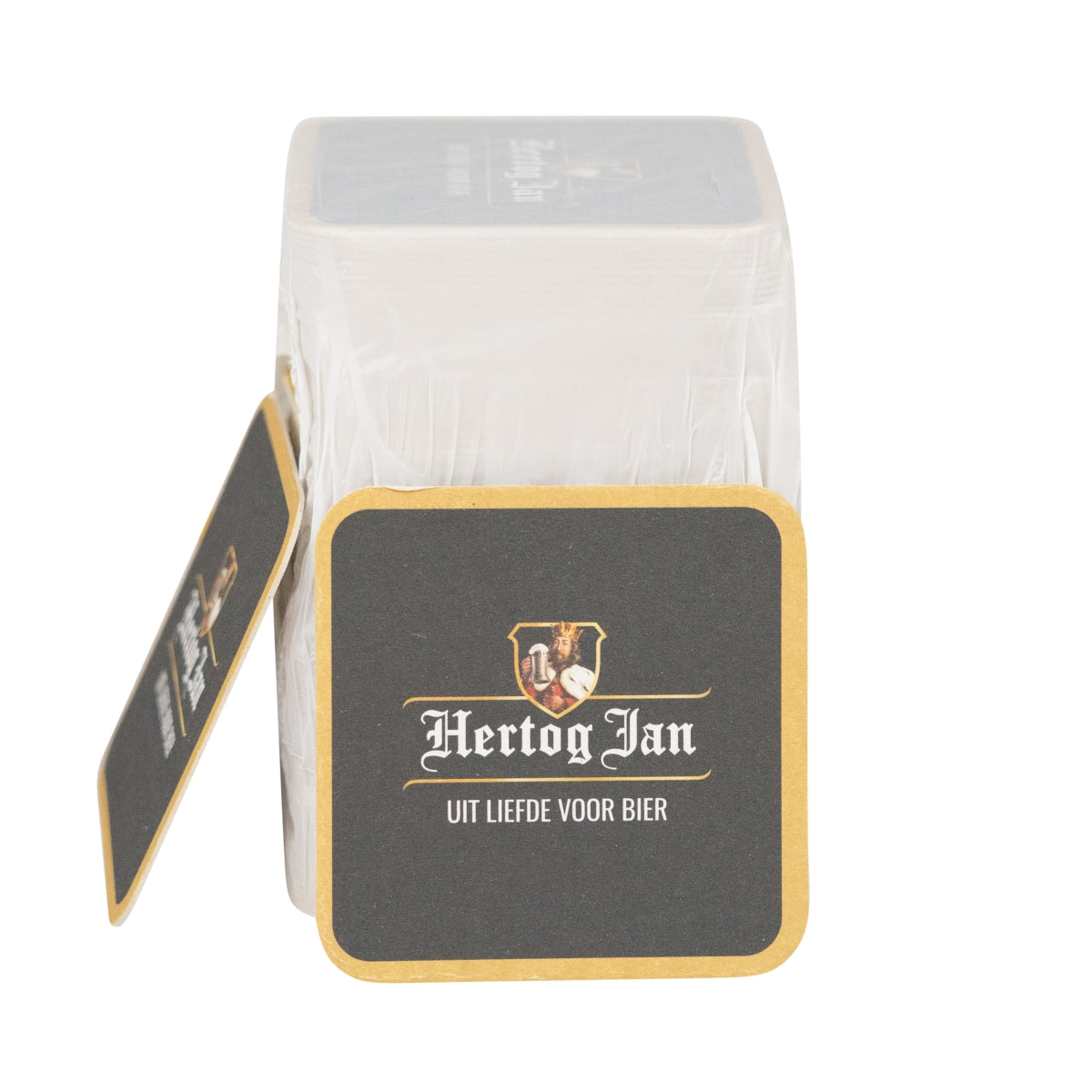 100x Hertog Jan beer coasters, square, 9x9cm, drip-proof – View 2