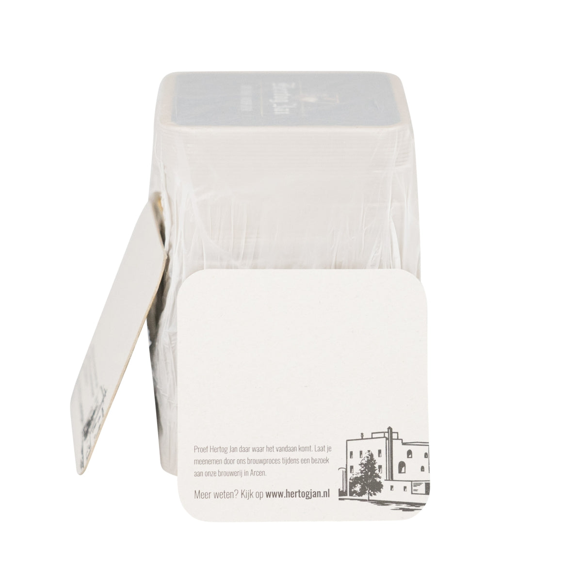 100x Hertog Jan beer coasters, square, 9x9cm, drip-proof – View 3