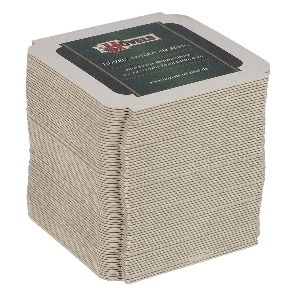 100x Hövels coasters Beer mats 9.5x9.5cm Coasters Drip protection Catering