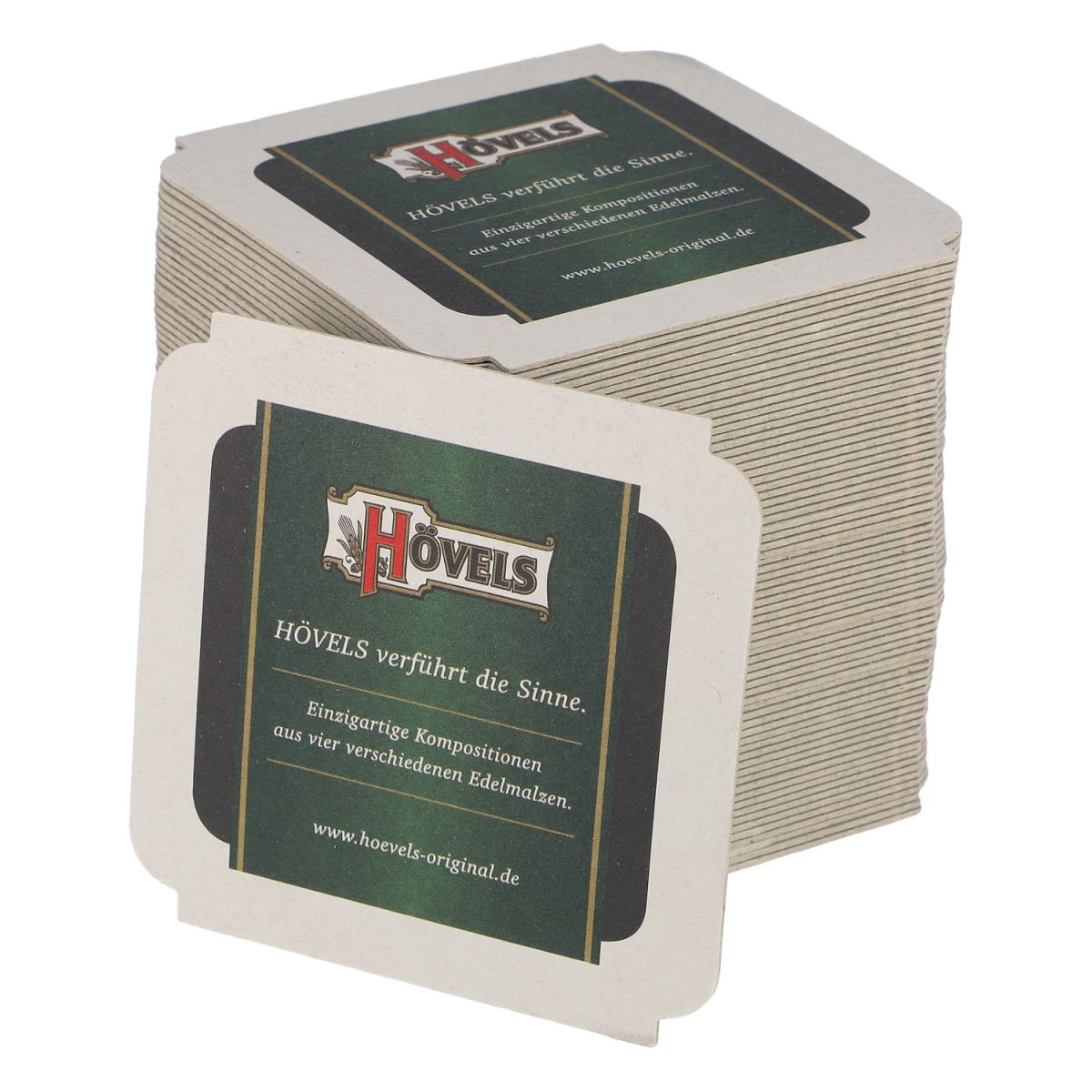 100x Hövels coasters Beer mats 9.5x9.5cm Coasters Drip protection Catering – View 2