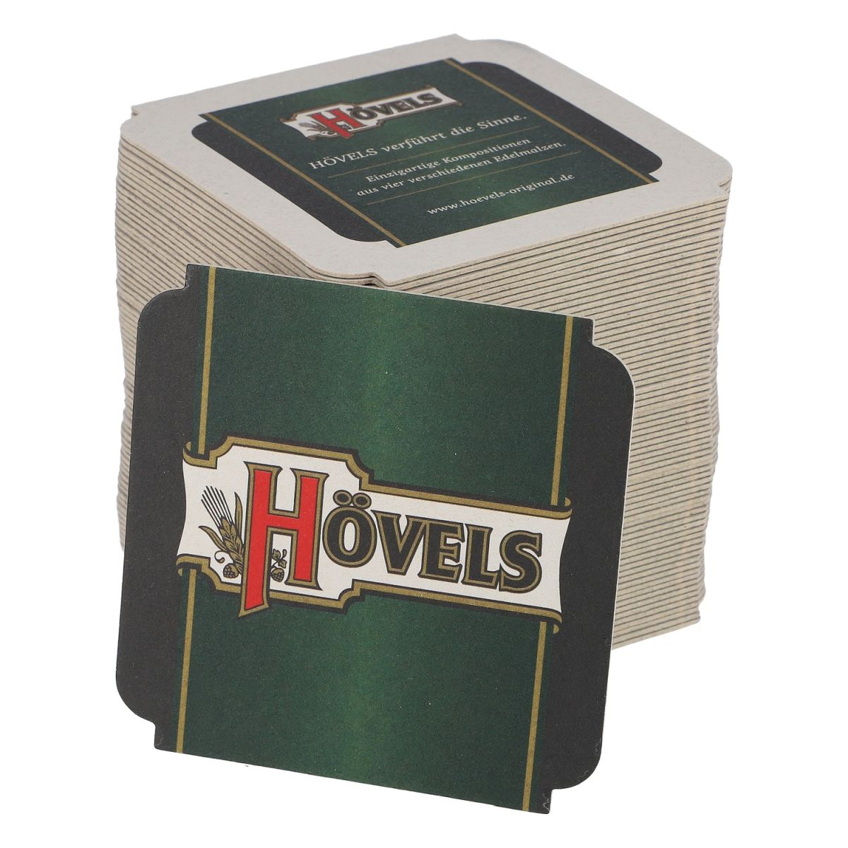 100x Hövels coasters Beer mats 9.5x9.5cm Coasters Drip protection Catering – View 3