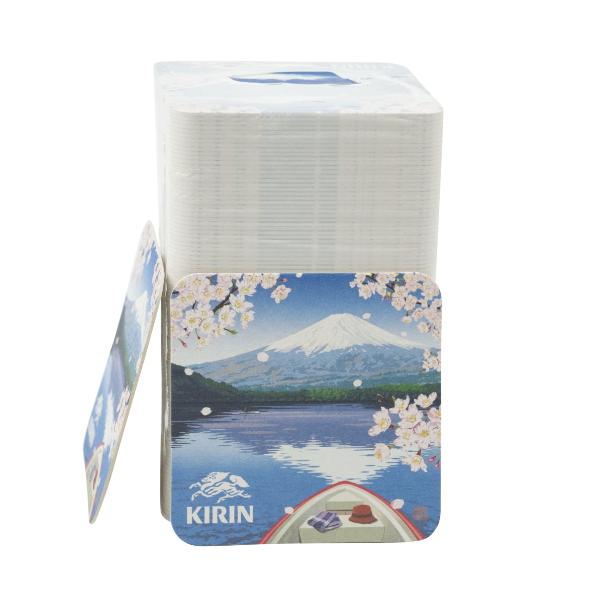 100x Kirin Ichiban beer coasters, 9x9cm, drip-proof, for catering use – View 3