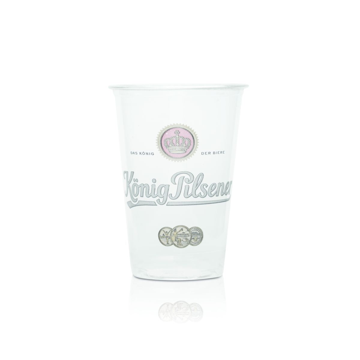 100x König Pilsener disposable plastic beer cups, 0.2 l, plastic cups, BioWare – View 2