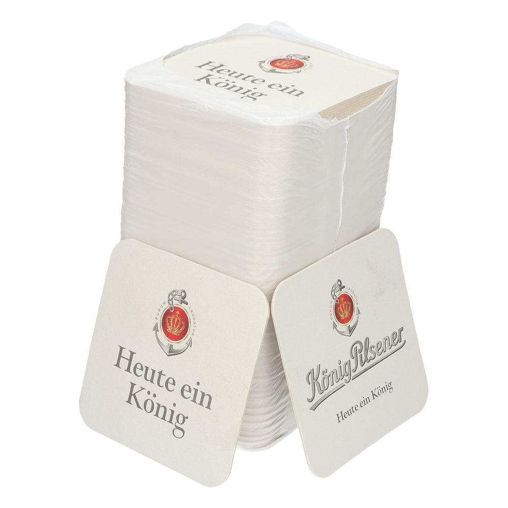100x König Pilsener coasters 9x9 cm drip protection glasses bottles