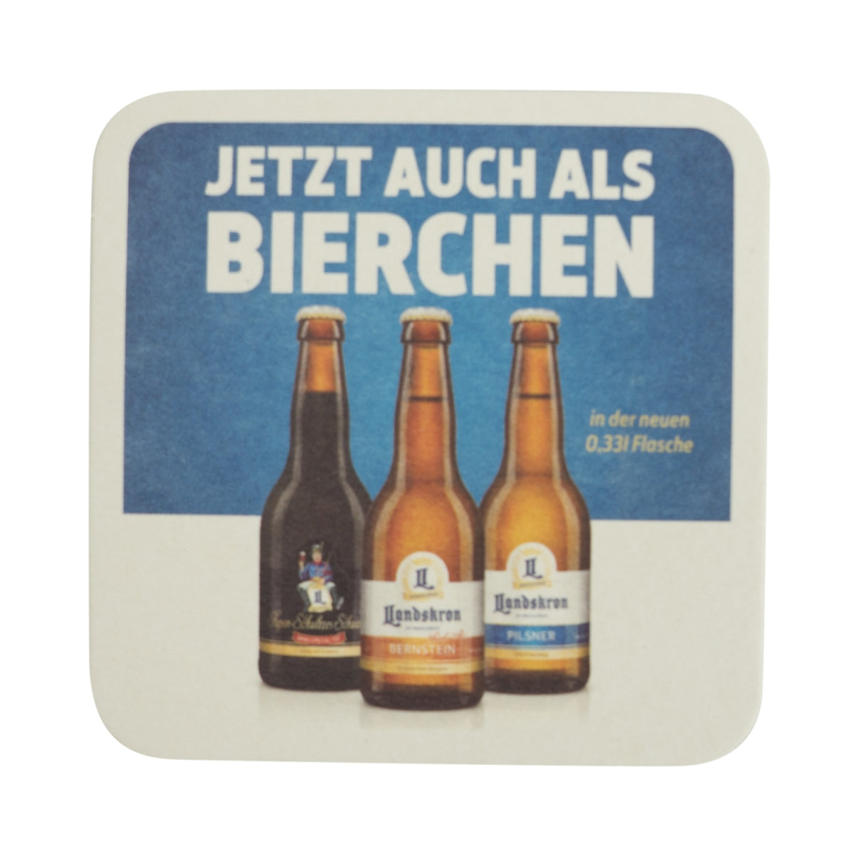 100x Landskron beer mat coasters with drip protection for restaurants and bars