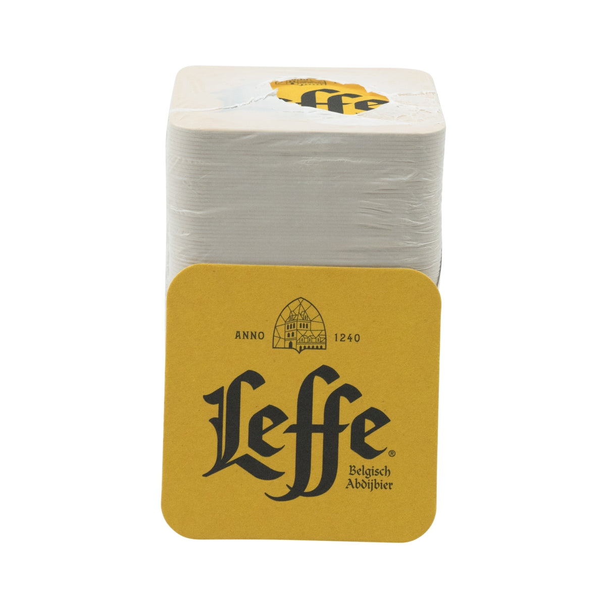100x Leffe beer coasters, 9x9cm, drip-proof, for restaurants and bars – View 2