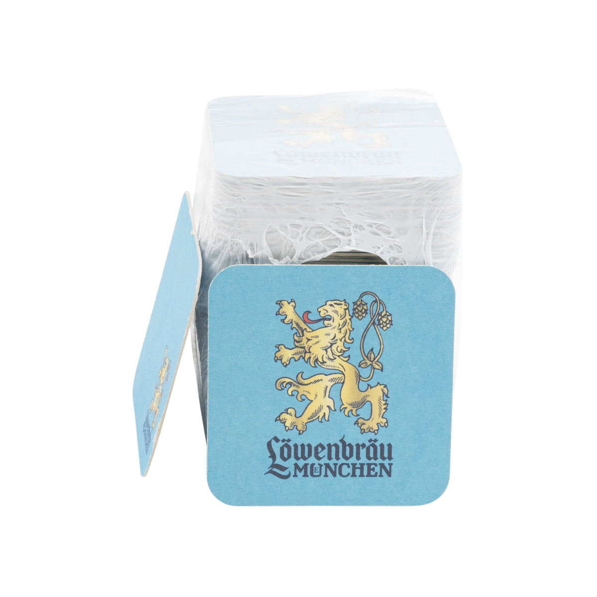 100x Löwenbräu beer coasters, beer mats, beer cover mats, drip protection, catering – View 2