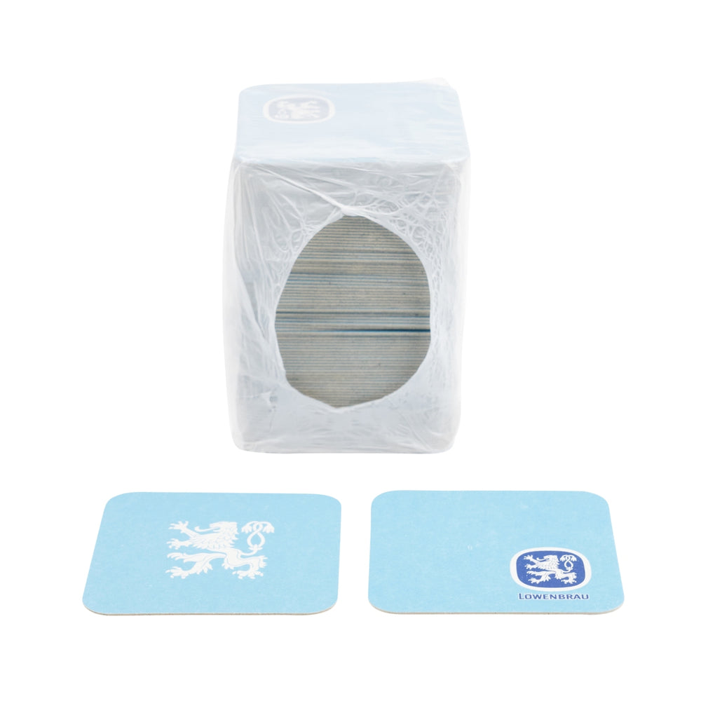 100x Löwenbräu beer coasters, beer mats, beer cover mats, drip protection, catering