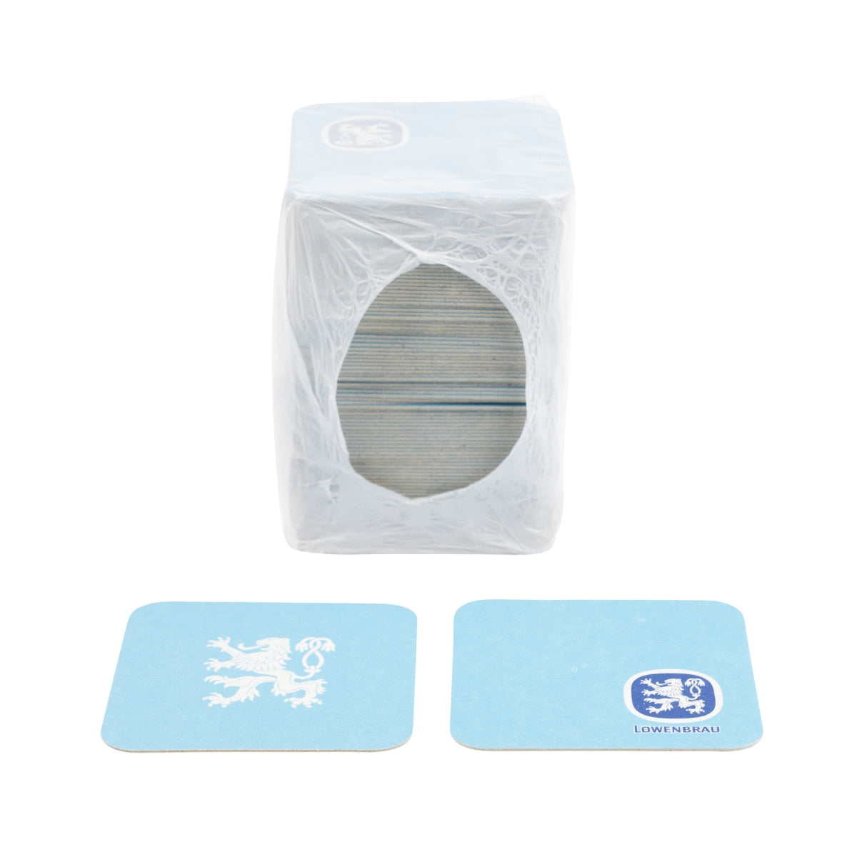 100x Löwenbräu beer coasters, beer mats, beer cover mats, drip protection, catering