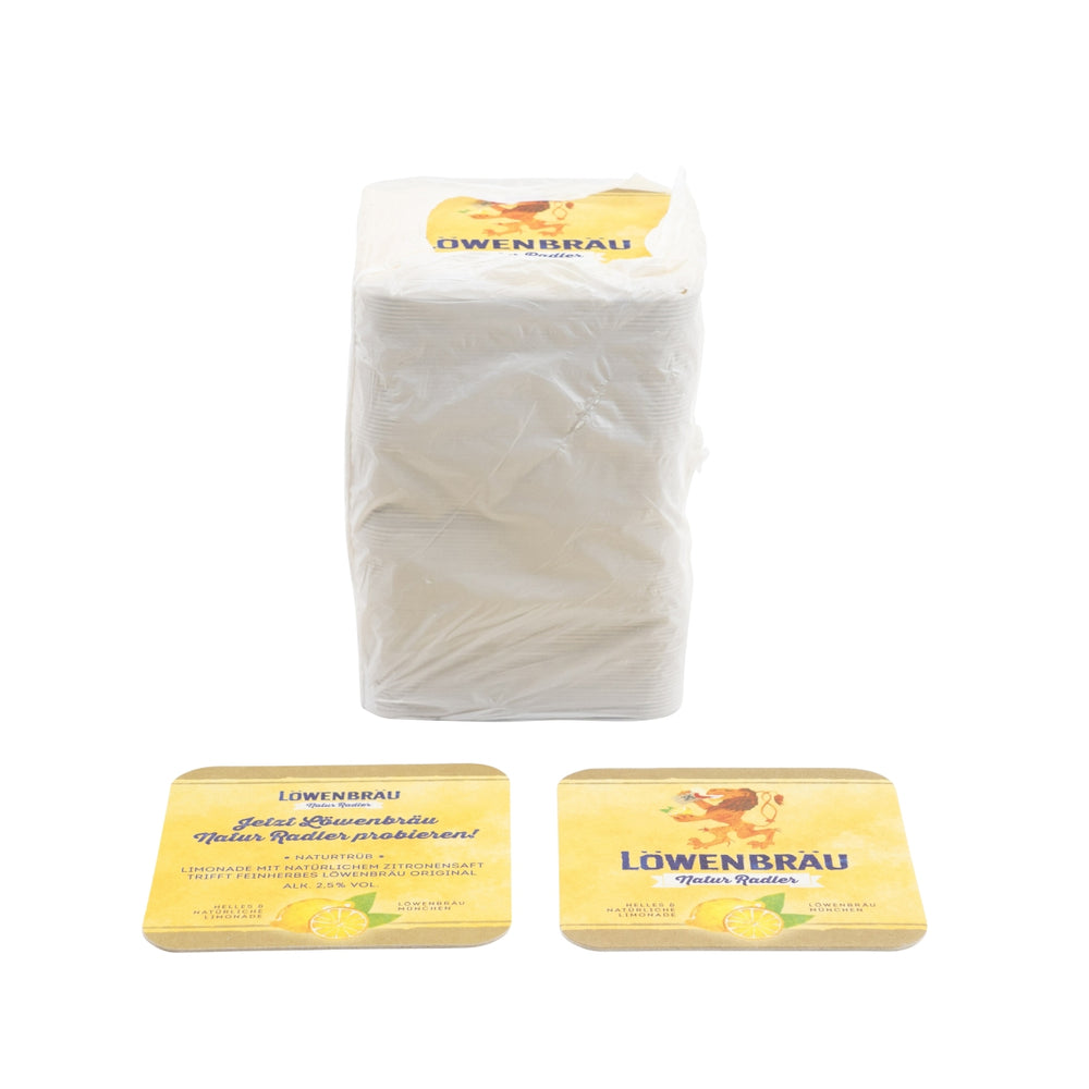 100x Löwenbräu beer coasters, beer mats, beer cover mats, drip protection, catering