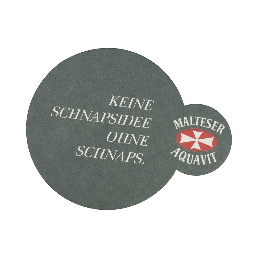 100x Maltese Acquavit beer mat, shot glass set, green