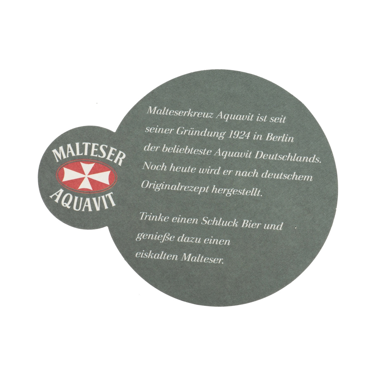 100x Maltese Acquavit beer mat, shot glass set, green – View 2
