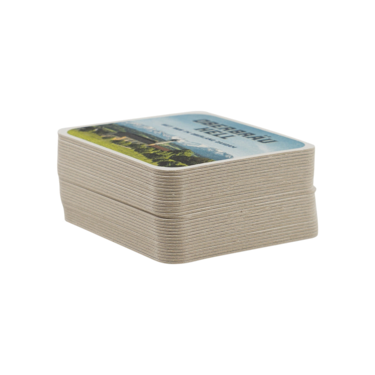 100x Oberbräu Light Beer Coasters 11cm Glass Coasters Beer Felt Paper Beer – View 3